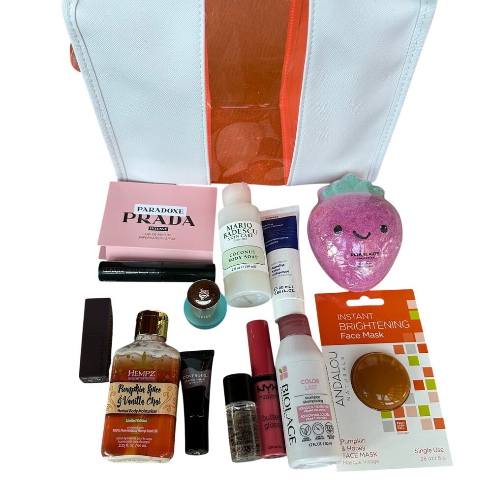 Beauty Bundle 14 piece Sample Sizes Travel Size Variety Pack Haircare Skincare